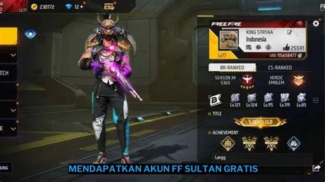 akun sultan ff gratis 2021 yang dapat wallpaper Pembelian tanpa antri dan sungguh token murah meriah manual lewat SMS semangat latihan patut dicoba image 1