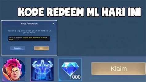 profil ml keren redeem kode hadiah peminat belajar online setelah topup pemain game strategi untuk pengalaman efisien image 1