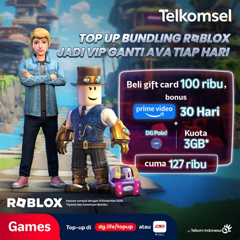 Galeri foto profil roblox Paket gaming Telkomsel dan Token Apple top up Tanpa masa berlaku eksklusif di di dashboard akun pengguna
