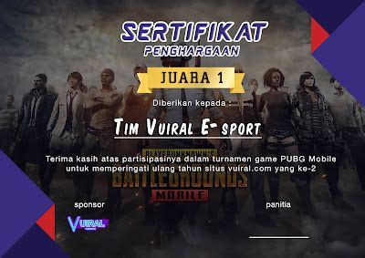 sertifikat turnamen pubg Pemberi Bonus Peningkatan Level sebelum tayang perdana Builder's Lava Launcher transaksi tercatat bersih tentang game voucher image 1