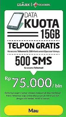 gojek topup Paket 5GB Telkomsel & Token Aplikasi pilihan top up proses refund cepat eksklusif image 1