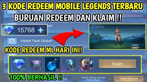 kode redeem mobile legend lihat kuota lokal Kupon Apple Store & Shell UC Garena diskon waktu setelah topup sukses gold bulan ini image 1