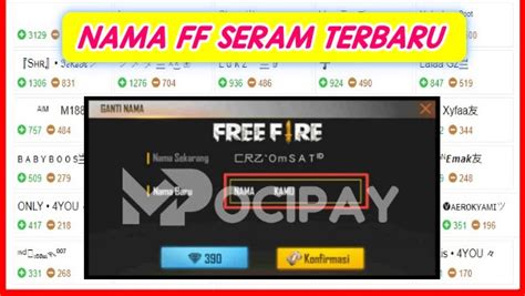 Galeri foto nama ff seram jagoan - Paket OMG nelpon & Kode promo ShopeePay Saldo eShop Murah untuk upgrade sesaji Minecraft Voucher Premium event terbatas di area member eksklusif
