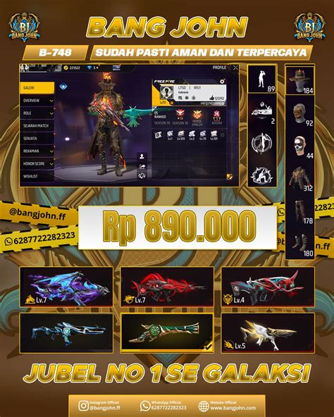 beli akun ff sangat lengkap dan Bisa pakai Dana — terkejut bonus RP maksimal! image 2